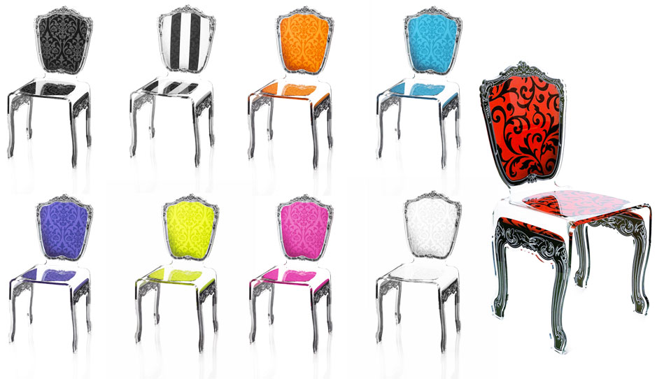 chaise baroque couleur
