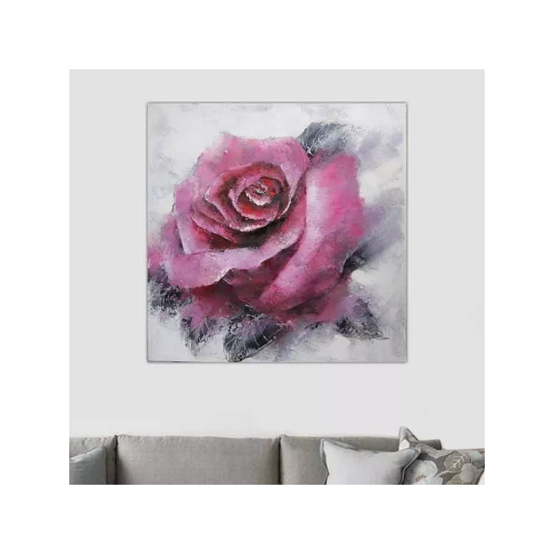 Peinture de fleur, rose evanescent 100 x 100 cm