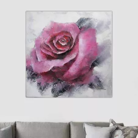 Peinture de fleur, rose evanescent 100 x 100 cm