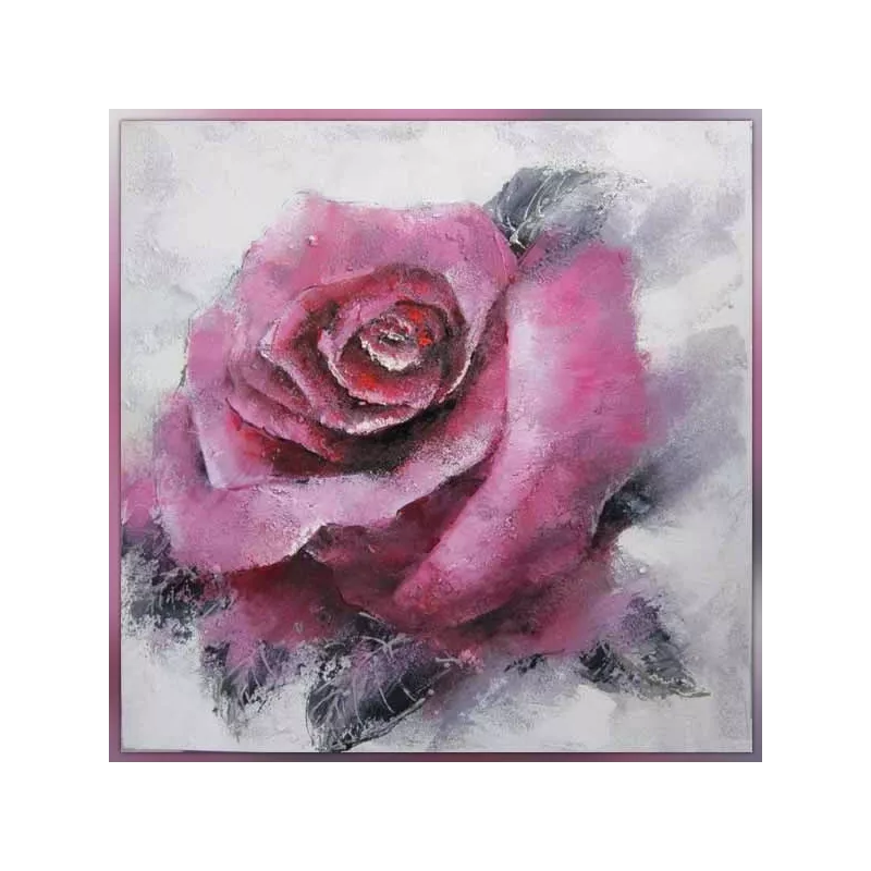 Peinture de fleur, rose evanescent 100 x 100 cm