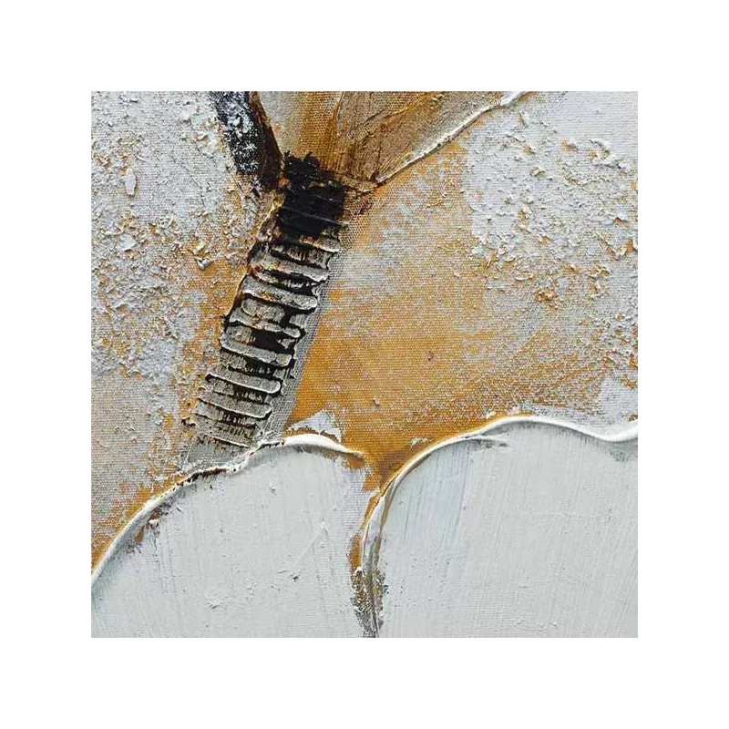 Weiße Feldblume, Gemälde 50 x 150 cm