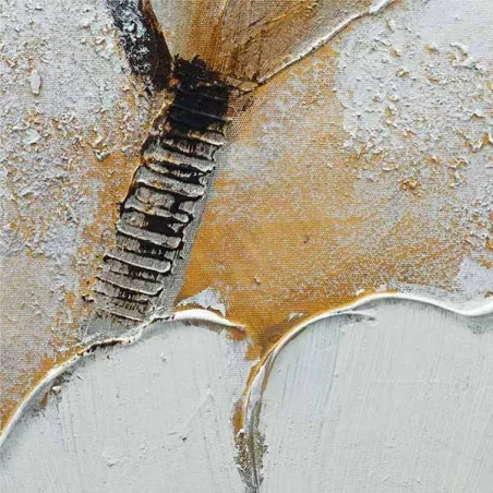 Valkoinen peltokukka, maalaus 50 x 150 cm