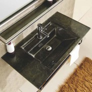 Ensemble vasque, miroir et tablette de bain Oxygen