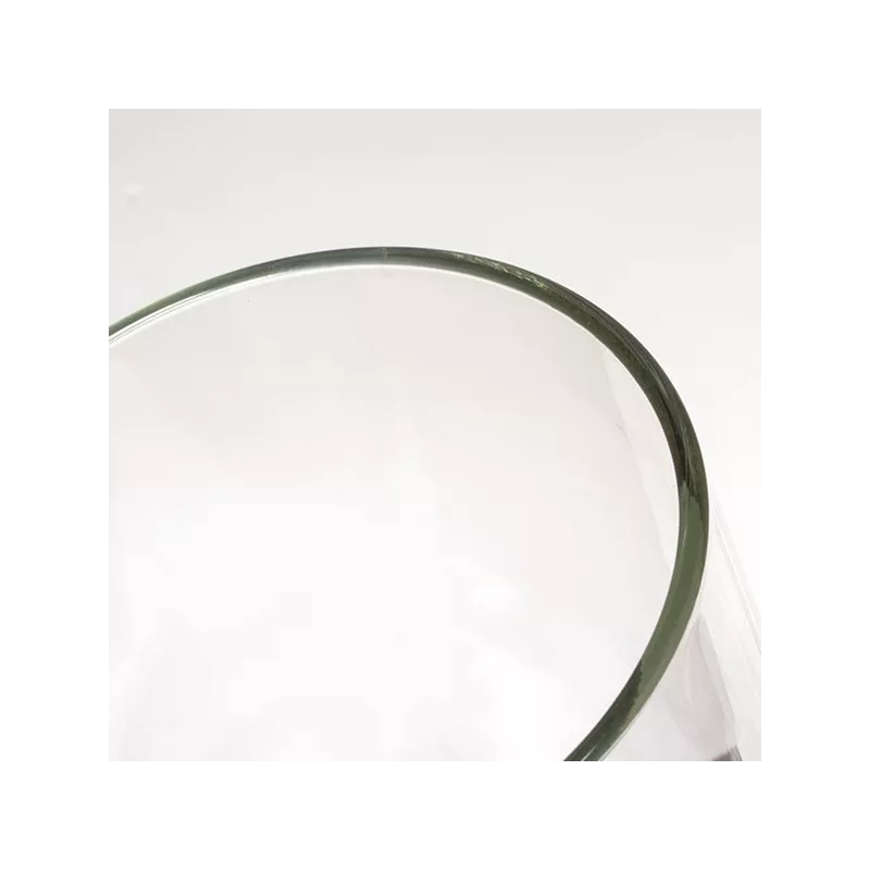 Cheminée éthanol ronde en verre Twister Couleur Inox brossé