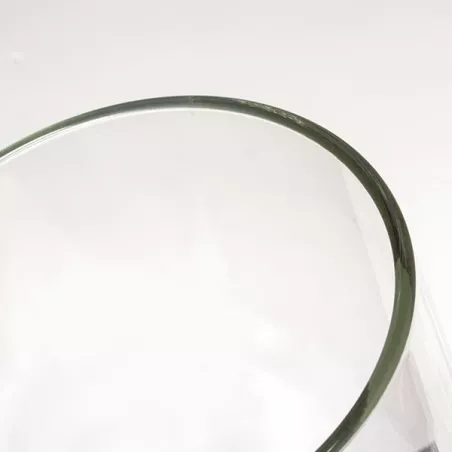 Cheminée éthanol ronde en verre Twister Couleur Inox brossé