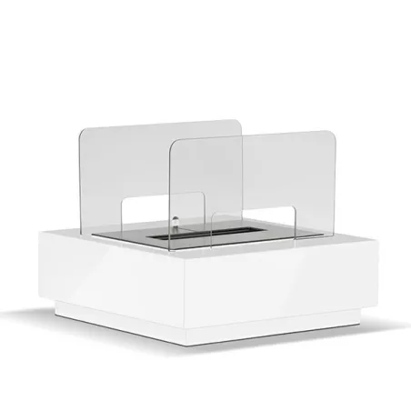 Stella floor-standing bioethanol fireplace Colour White
