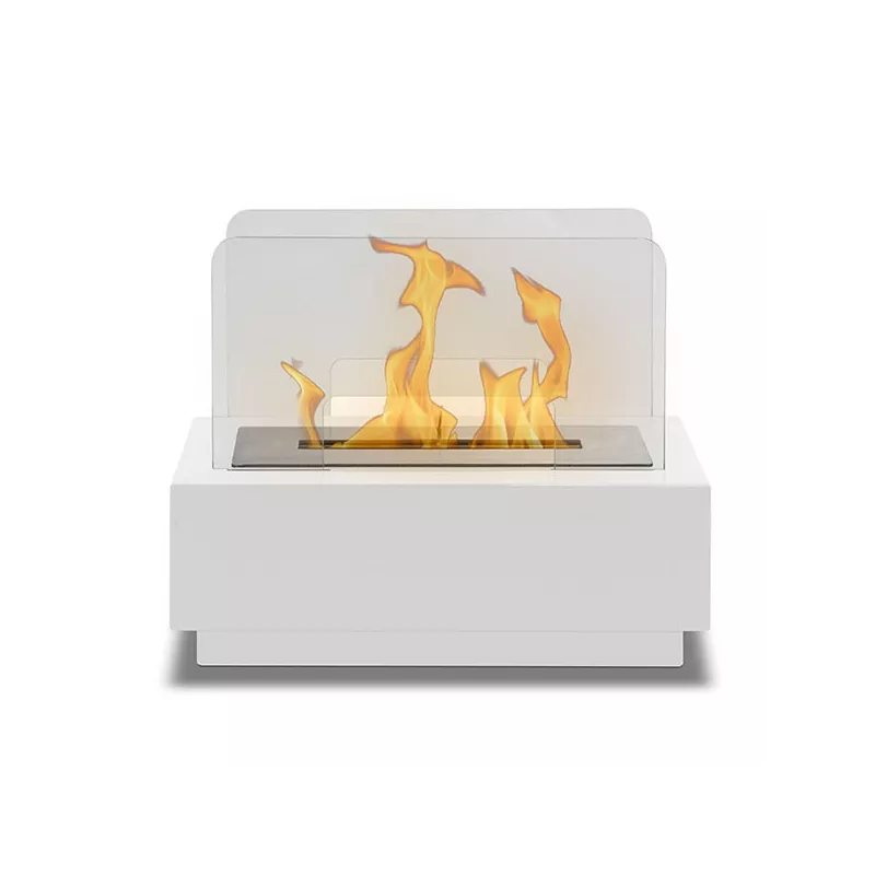 Caminetto a bioetanolo da pavimento Stella Colore Bianco