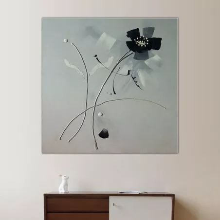Peinture de fleur calligraphiées