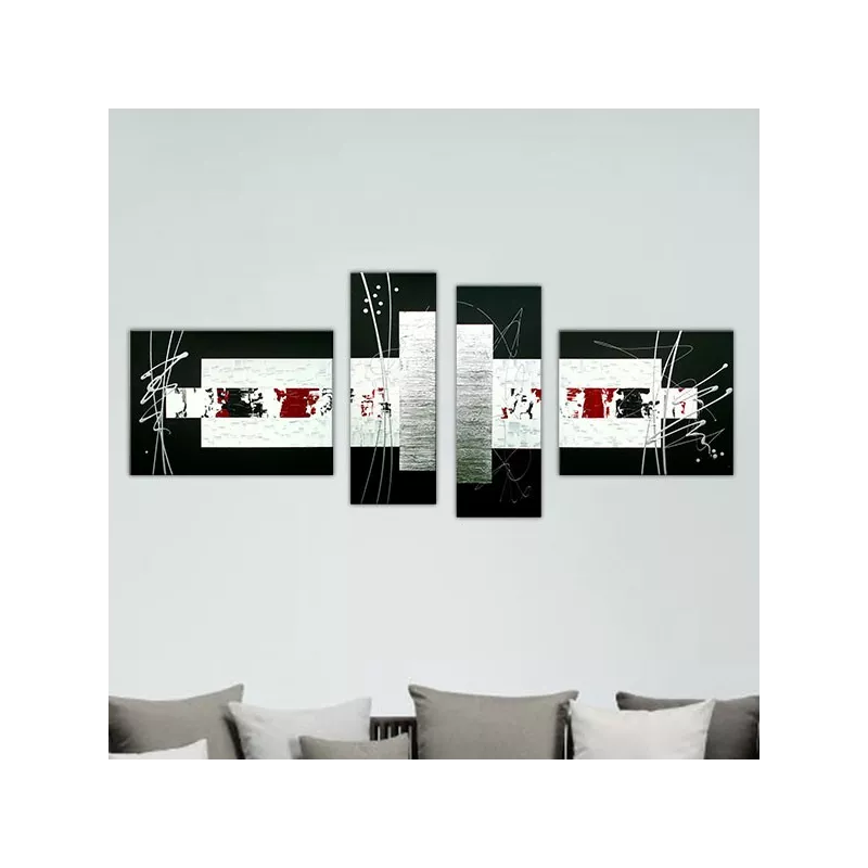 Quadriptychon 4 Panels grafischer Stil