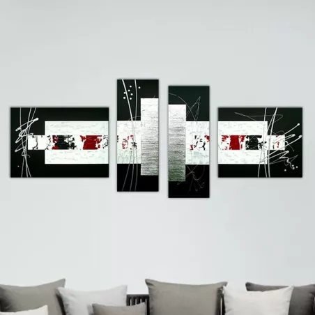 Quadriptychon 4 Panels grafischer Stil