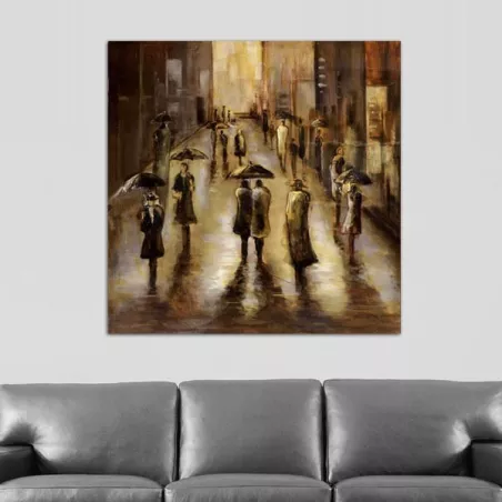 Contemporary maalaus sade kaupungin 101 x 101