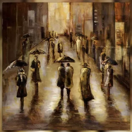 Contemporary maalaus sade kaupungin 101 x 101