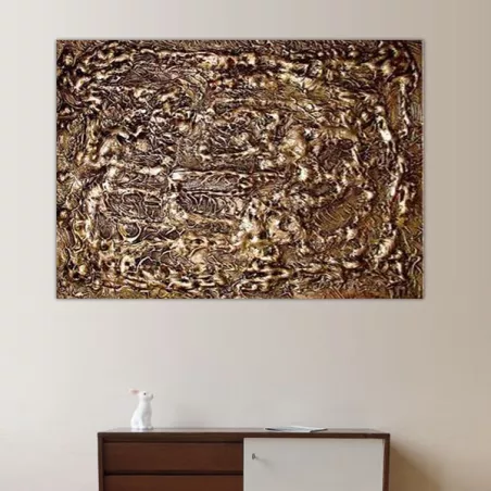 Tableau bronze, panneau décoratif 60x80 cm