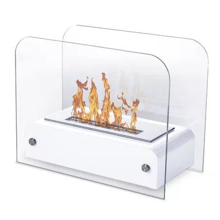 Cheminée éthanol de table Toast, mini cheminée Couleur Blanc