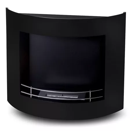 Cheminée à ethanol Harmonie, 84x27x68cm Couleur Noir Brûleur 2.2L/4kW