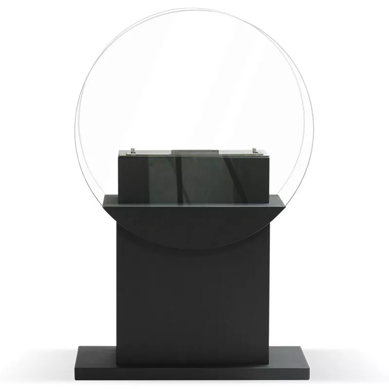Cheminée a poser Fluvia, 78x60x24cm - Brûleur 3 kW Couleur Noir