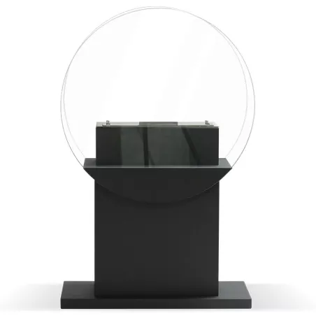 Cheminée a poser Fluvia, 78x60x24cm - Brûleur 3 kW Couleur Noir