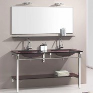 Meuble de salle de bain marron Aïda