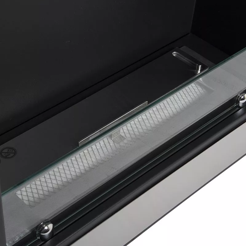 Cheminée bioéthanol 4kW InVivo, 80x18x59 cm Couleur Inox brossé