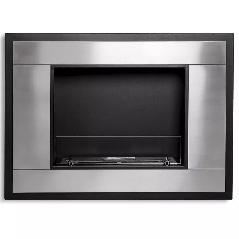 Cheminée bioéthanol 4kW InVivo, 80x18x59 cm Couleur Inox brossé