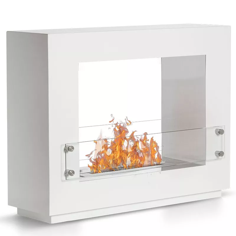 Cheminée bio à poser au sol Zenith Couleur Blanc