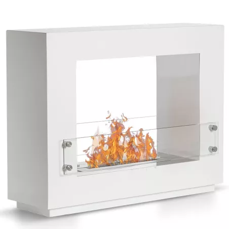 Cheminée bio à poser au sol Zenith Couleur Blanc