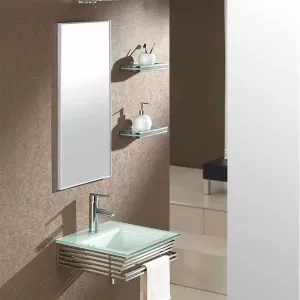 Ensemble mobilier de salle de bain en verre Borah