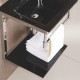 Lavabo suspendu verre noir James