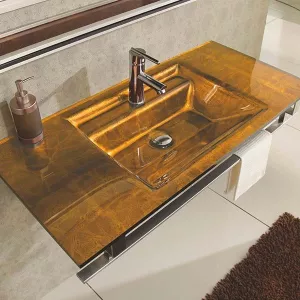 Lavabo verre Arpège et accessoires de salle de bain