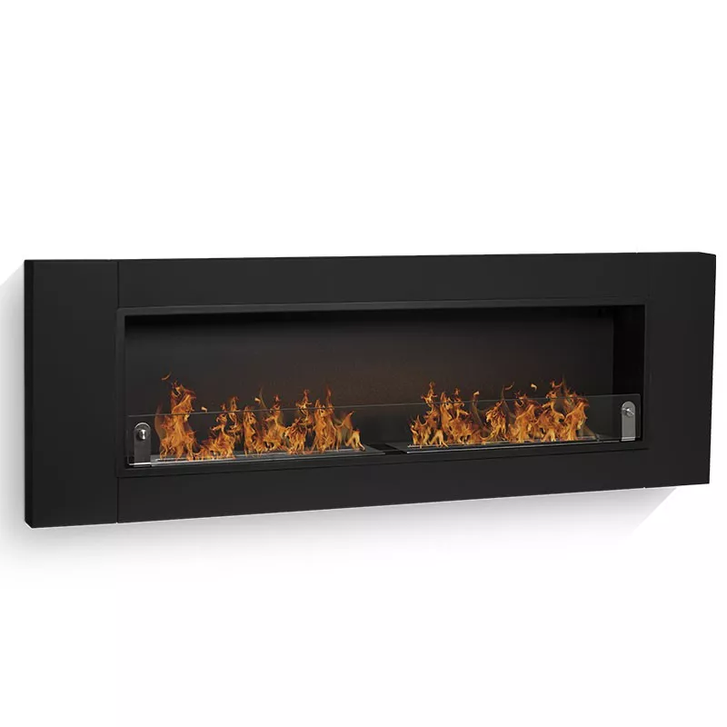 Cheminée bioéthanol Cynthera 4 brûleurs Couleur Noir