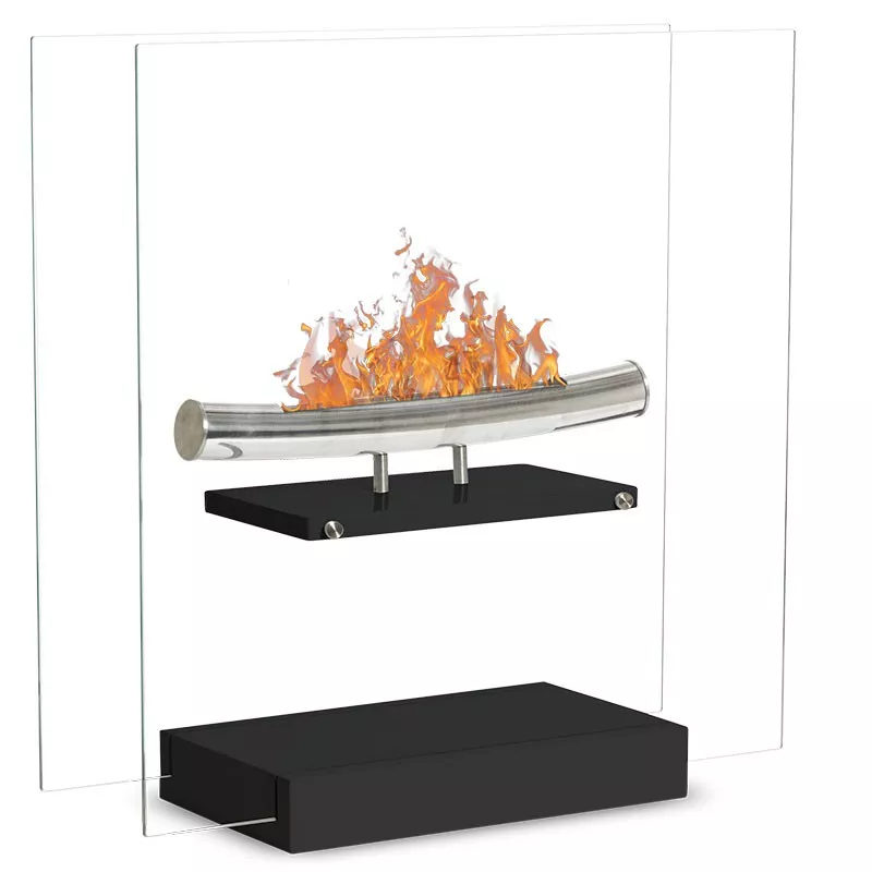 Kubic ethanol fireplace, 84 x 80 x 30 Colour Black Burner 0.6L/2.7kW