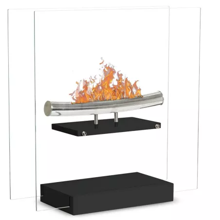 Kubic ethanol fireplace, 84 x 80 x 30 Colour Black Burner 0.6L/2.7kW