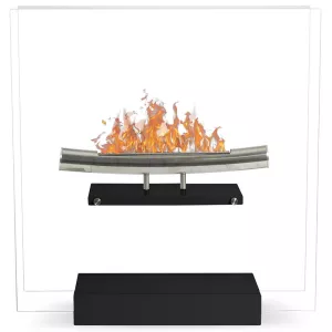 Kubic free-standing fireplace