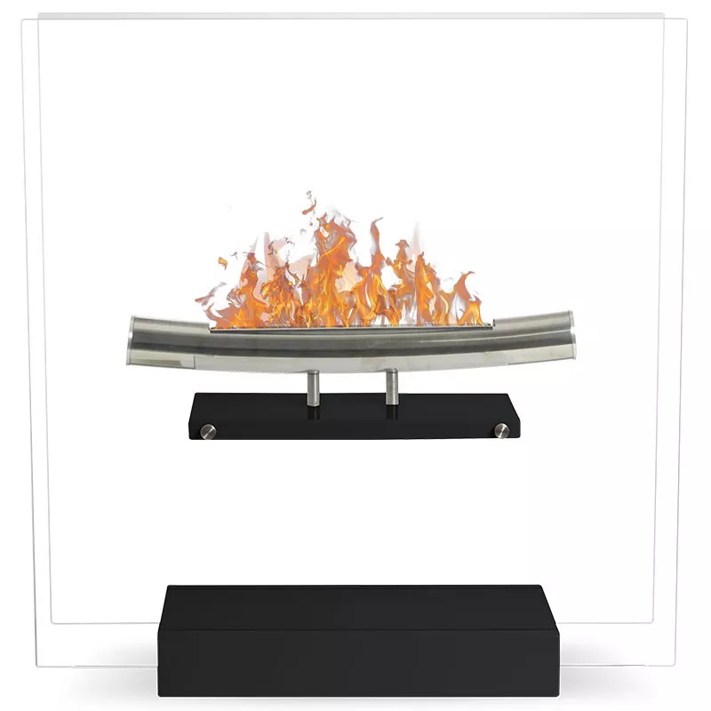 Kubic ethanol fireplace, 84 x 80 x 30 Colour Black Burner 0.6L/2.7kW