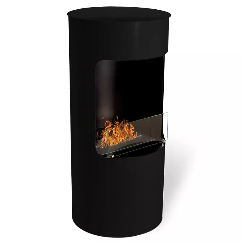Stufa a etanolo a pavimento Leonis Colore Nero