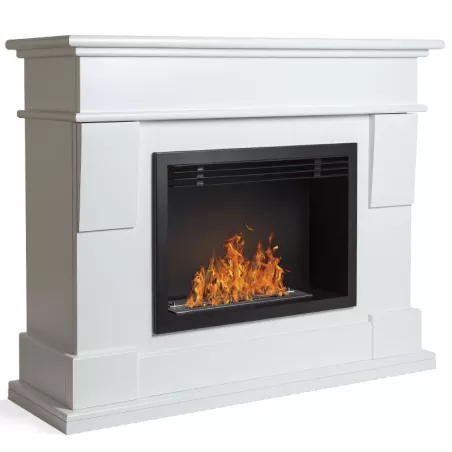 Lareira em MdF Venezia 4kW. Cor Branco