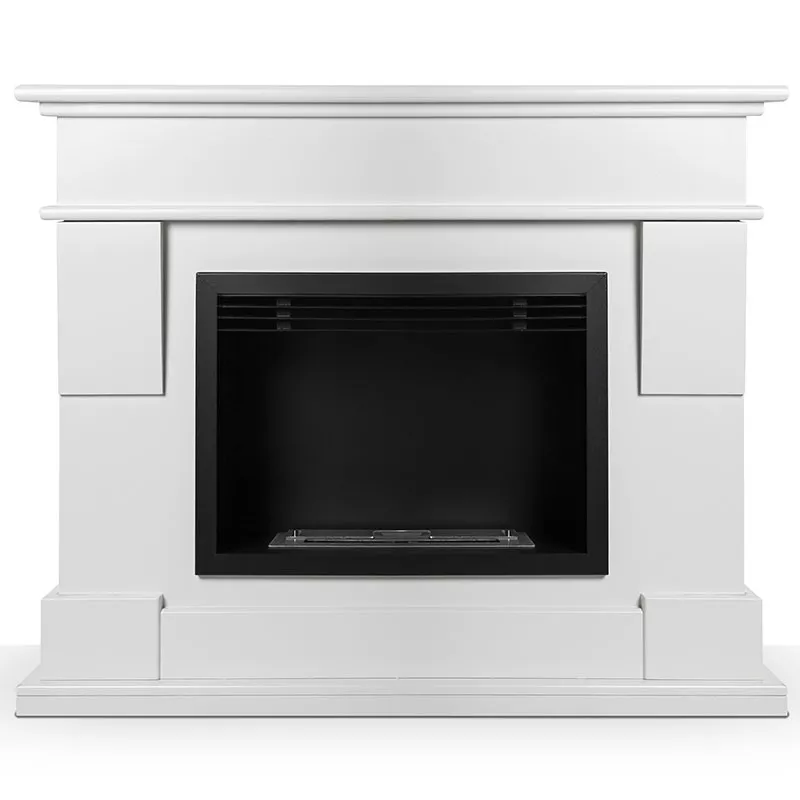 Lareira em MdF Venezia 4kW. Cor Branco
