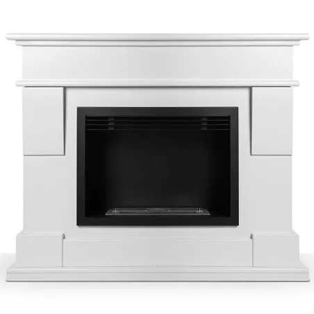 Lareira em MdF Venezia 4kW. Cor Branco