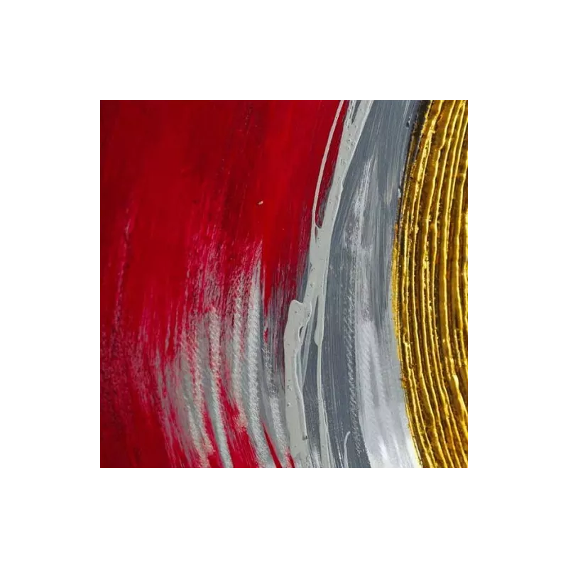 Abstraktia punaista maalia ja metallia, 120 x 60 x 4 cm