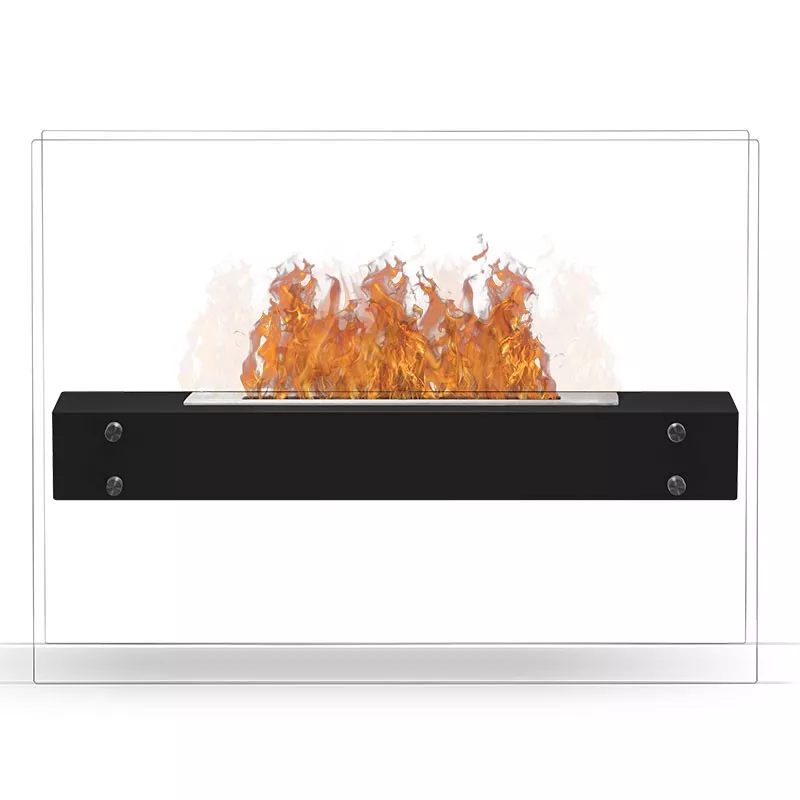 Fritstående ethanolpejs Zaphir 6,5 kW Farve Sort Brænder 3L/6,5kW