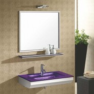 Lavabo en verre couleur prune Emerald