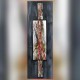 Composition abstraite ardoise et rouge