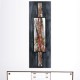 Composition abstraite ardoise et rouge