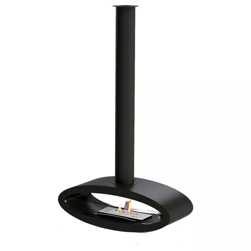 Modica suspended ethanol fireplace Colour Black