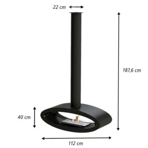 Modica suspended fireplace