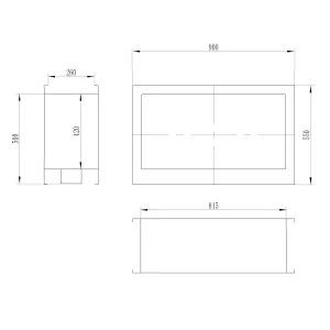 cheminée encastrable Verra schema