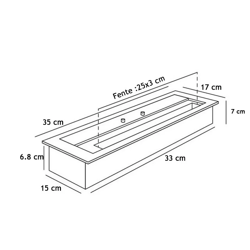 Ethanol burner 3.3kW, 2L