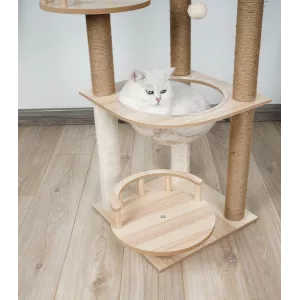 Kratzbaum aus Massivholz - Für aktive und verspielte Katzen