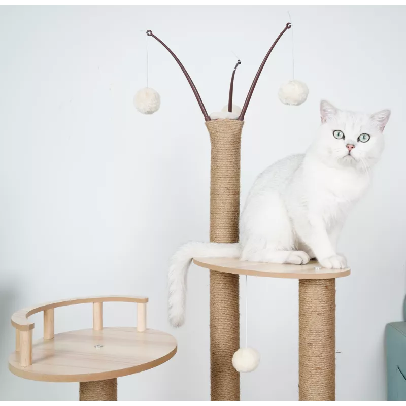 Solid wood cat tree - For active, playful cats