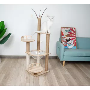 Solid wood cat tree - For active, playful cats